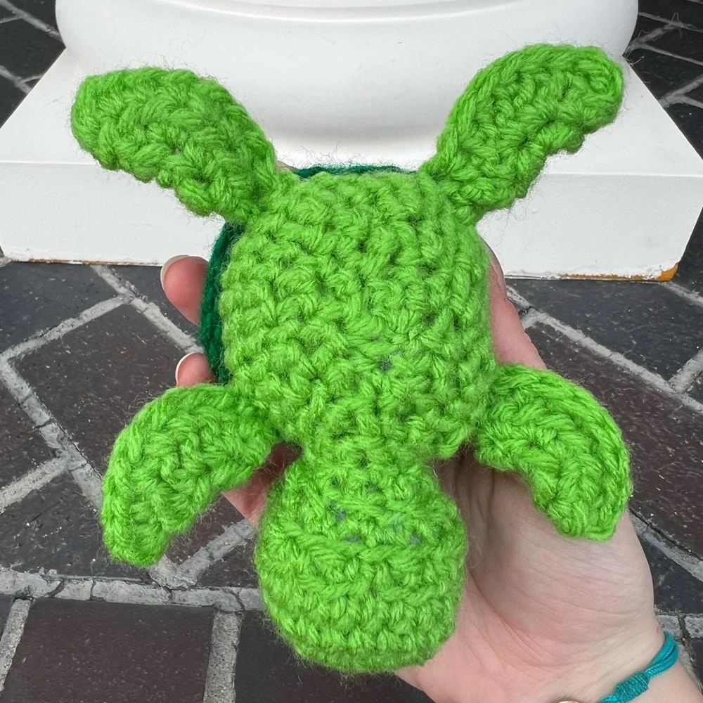 Hand Crocheted Sea Turtle Stuffed Animal Plushie! - Picture 6 of 8
